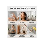 Kozpak 10 Adet 100 ML Şeffaf Plastik Sprey Şişe Beyaz Parmak Spreyli Kolonya Dezenfektan Tonik İçin