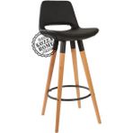 Kozza Home Retro 220 Bar Sandalye Naturel - Siyah - 65 cm