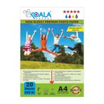 kp koala papers Epson 103 L3250 ile uyumlu Premium Parlak Çift Taraflı double Side A4 Fotoğraf kağıdı 300 gr. 20 Adet
