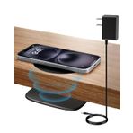 KPON Görünmez Kablosuz Şarj Cihazı, 40 MM(1,5 inç) Kablosuz Şarj Masası Mat Mouse Pad, iPhone 15 Pro Max/14/13/12/Samsung/Google Pixel/LG/Kablosuz Telefonlar için Gizli Şarj İstasyonu (Adaptör Dahil)