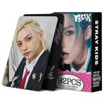 KPOPBP Stray Kids Fotoğraf Kartları 60 ADET SKZ Rock Star Albümü Fotoğraf Kartları 32 ADET Çıkartma ile KPOP Hediye Lomo Kartları SKZ Erkek ve Kız Çocuklar için Ürün (Felix)