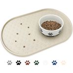 KPWACD Köpek ve Kedi için Pet Servis Altlığı, Kaymaz Su Geçirmez Köpekler Besleme Kasesi Matı Yiyecek ve Su Taşmasını Önler, Silikon Köpek Bulaşık Paspasları Küçük Orta Büyük Evcil Hayvanlar için