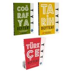 KR Akademi Yayınları 2027 TYT Türkçe - Tarih - Coğrafya Konu Anlatımı Defter Seti (TAMAMI RENKLİ EL YAZISI 3 KAYNAK)