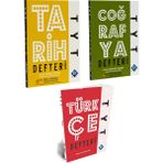 Kr Akademi Yayınları TYT Türkçe-Tarih-Coğrafya Konu Anlatım Defteri (Tamamı El Yazısı 3 Defter)