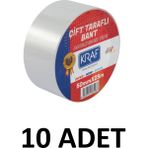 Kraf 10 Adet 50 mm x 25 Metre Çift Taraflı Bant