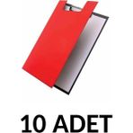 Kraf 10 Adet A4 Kapaklı Sekreterlik Dosyası Kırmızı