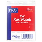 Kraf 115x145 mm 100 Adet PVC Kart Poşeti
