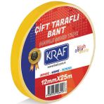 Kraf 12 mm 25 mt Çift Taraflı Bant