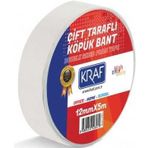 Kraf 12 mmx5 m Çift Taraflı Köpük Bant