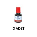 KRAF 3 Adet 30ml Kırmızı Tahta Kalemi Mürekkebi