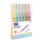 Kraf 315 6'lı Trio Pastel Colors Fosforlu Kalem