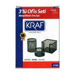 Kraf 470G Perfore Siyah Ofis Seti