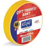 Kraf 5 Adet 19 mm x 25 Metre Çift Taraflı Bant