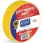 Kraf 5 Adet 25 mm x 25 Metre Çift Taraflı Bant