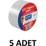 Kraf 5 Adet 38 mm x 25 Metre Çift Taraflı Bant