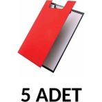KRAF 5 Adet A4 Kapaklı Sekreterlik Dosyası Kırmızı