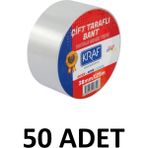 Kraf 50 Adet 38 mm x 25 Metre Çift Taraflı Bant