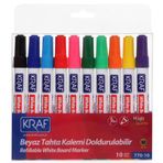 Kraf 5789312 10 Renk Beyaz Tahta Kalem Seti