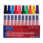 Kraf 770-10 10'lu Beyaz Doldurulabilir Tahta Kalemi