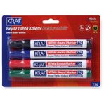 Kraf Beyaz Tahta Kalemi Doldurulabilir 770- 4 4'lü Set