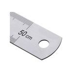 Kraf Çelik Çetvel 50 CM Inch Ölçülü 550 G Metal