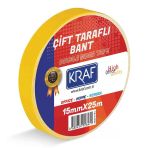 Kraf Çift Taraflı Bant 15Mm X 25 Metre (2515G)