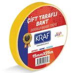 Kraf Çift Taraflı Bant 15Mmx25m - 3 Adet