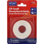 Kraf Çift Taraflı Köpük 15mmx1,9m Montaj Bandı