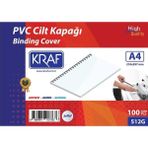 Kraf Cilt Kapağı A4 160 Mic. 100'LÜ Şeffaf 512 gr