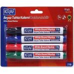Kraf Doldurulabilir Beyaz Tahta Kalemi 4'lü Set Renkli Yazı Tahtası Kalemleri İçin