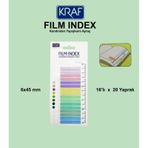 Kraf Index Fılm Pp 6x45mm 16'lı X 20yp Cetvelli Brıght Color 16645-1