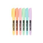 Kraf Kalem Tipi Pastel Fosforlu Işaretleme Kalemi 6'lı Paket