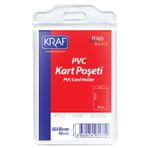 KRAF KART POŞETİ PVC 65x95mm DİKEY 100 LÜ