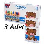 Kraf Kıds Pastel Boya 12 Lı (3 Adet) KK515