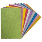 Kraf Kids Simli Yapışkanlı Eva 20 x 30 cm Karışık 10 Renk
