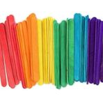 Kraf KK176 Renkli Büyük 50'li Kids Ahşap Çubuk