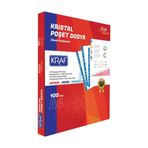 Kraf Kristal Poşet Dosya, 100'LÜ Paket, A4 Boyut, Şeffaf
