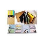 Kraf Panda Yapışkanlı Not Kağıdı Seti 8 Farklı Desenli 8X20 Adet+Spiral Sert Kapak Sonsuz Postit Defter