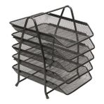 Kraf Perfore Evrak Rafı Metal 5 Katlı 420G Siyah - Renkli