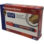 Kraf Permanent Kırmızı Yuvarlak Uç Koli Kalemi