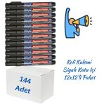 Kraf Permanent Markör Yuvarlak Uc 220 Siyah Koli Kalemi 144 Adet