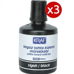 Kraf Siyah 3x100 ml Beyaz Yazı Tahtası Mürekkebi