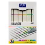 Kraf Yassı Gövde Keçe Uçlu Işaretleme Kalem Seti 6'lı Canlı Renk Seçenekleriyle