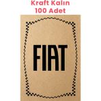 Kraft 120GR Fiat Oto Paspas Kağıdı 100 Adet - 35X50CM - Kalın Kağıt Baskılı - Siyah - Kahverengi