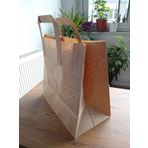 Kraft Düz Saplı Kağıt Alışveriş Çantası 28x16x28cm (KARTON) (ALIŞVERİŞ, HEDİYELİK) (25)