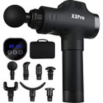 Kraft Hart X3PRO Masaj Tabancası Spor Vurmalı Süper Sessiz Fırçasız Motor - Siyah