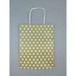 KRAFT KAĞIT ÇANTA GOLD PUANLI 18CM X 24CM - 1 ADET