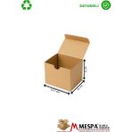 Kraft Karton Kutu 12X11X6 cm – 25 Adet Kapaklı, Mini Ambalaj Kutusu - Kahverengi