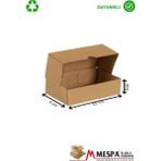Kraft Karton Kutu 13X5X6 cm – 25 Adet Kapaklı, Mini Ambalaj Kutusu - Kahverengi