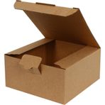 Kraft Kilitli Kargo Kutusu Ebat 13,5x13,5x6,5 Cm (100 Adet)